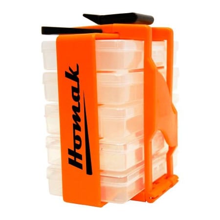 Homak 8 Portable Parts Organizer HA01053029, 5 Removable Compartments, 7-1/2x4-1/2x7-1/2